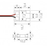 Conector rápido con Cable tira Led 10mm (COB) Monocolor